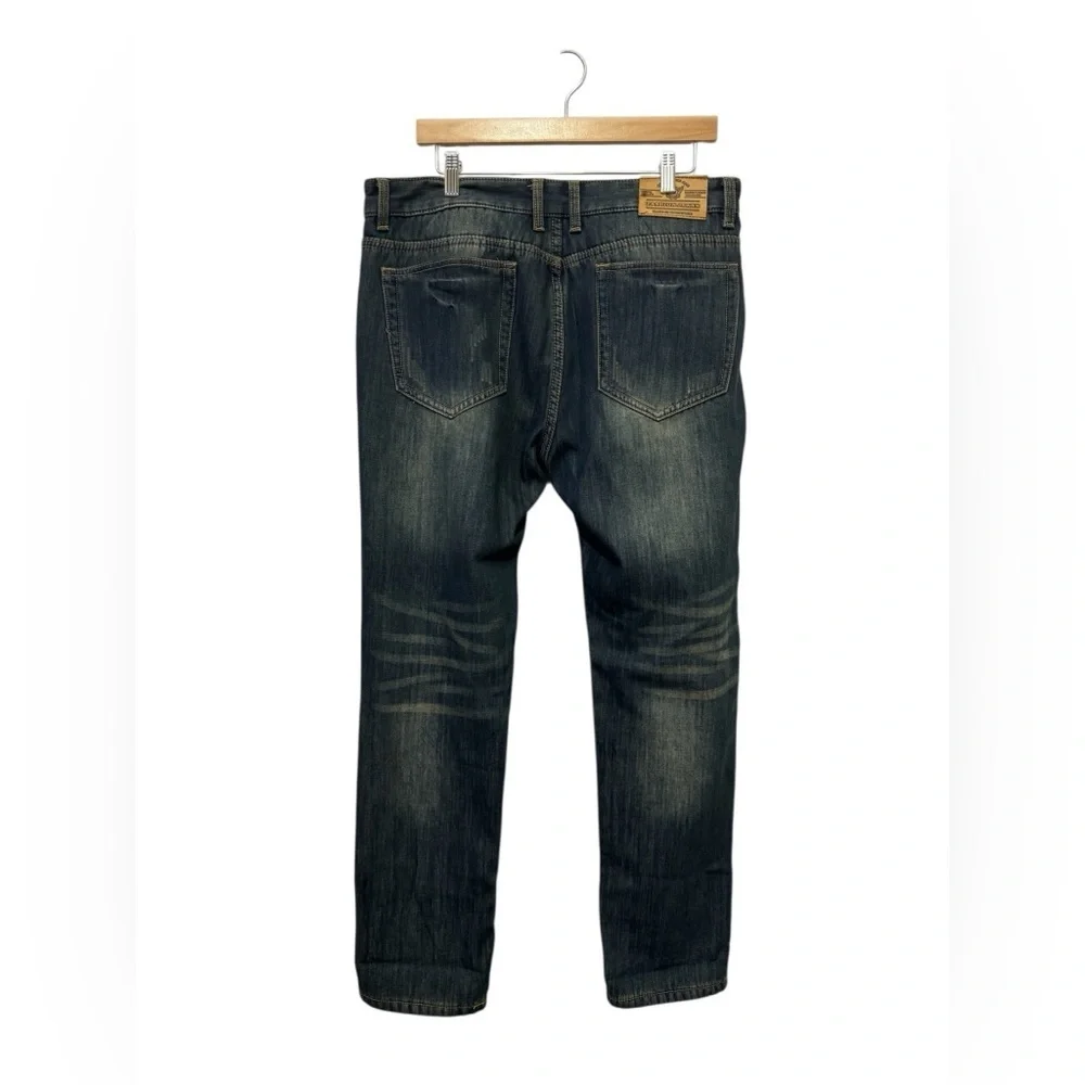 Men’s Distressed Patchwork Jeans Size 36 | Ripped Denim | Streetwear